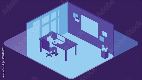 Wallpaper Mural Business Manager Reviewing Holographic Sales Report Interface Torontodigital.ca