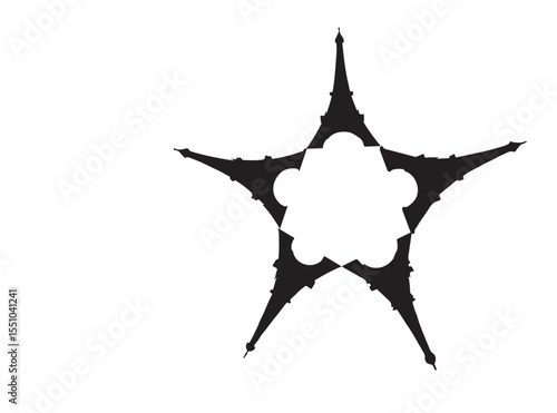 eiffel tower silhouette vector