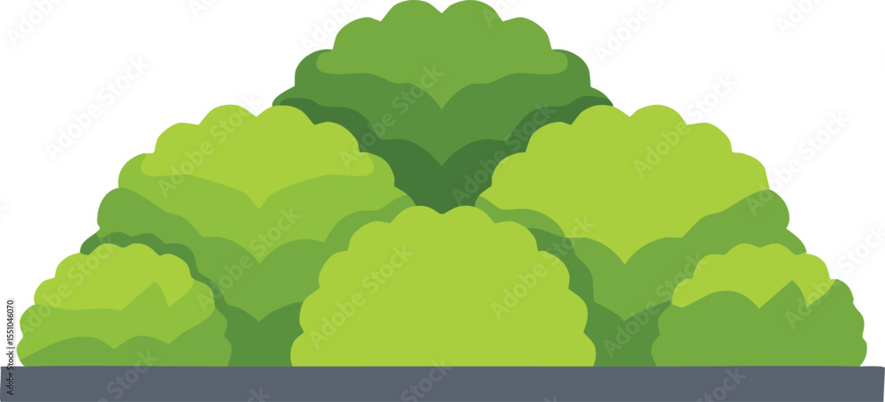 Obraz premium green bush flat