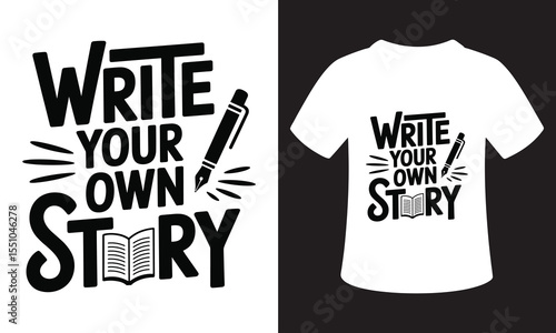Creative Writer & Book Lover T-Shirt Design Collection - Coffee, Words, and Storytelling Themes