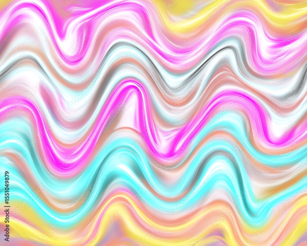 Obraz premium Abstract wavy vibrant colors
