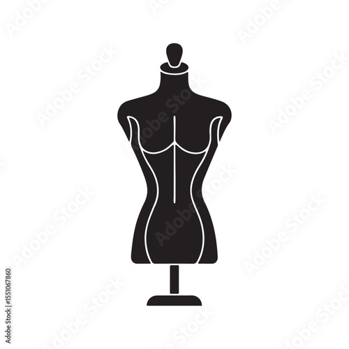 Mannequin Body Icon Isolated Vector Illustration of Stylized Human Form for Fashion Design and Graphic.Mannequin Body Icon Vector Illustration.