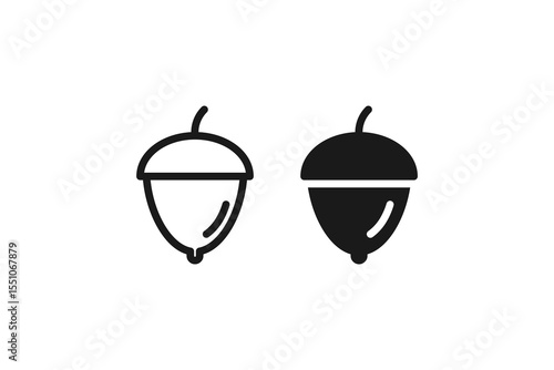 walnut icon line and flat