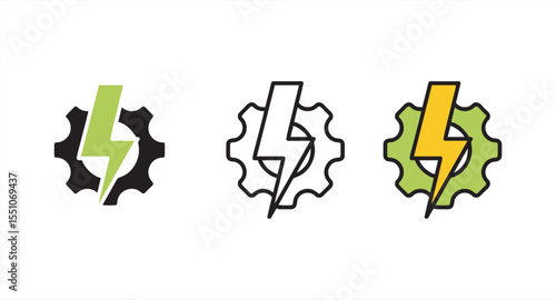 set and yellow Energy concept. Collection of modern high quality РРР line icons. Editable stroke. Premium linear symbol for web sites, flyers, banners, online shops and companies.