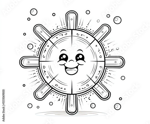 A smiling sun with a cross ...