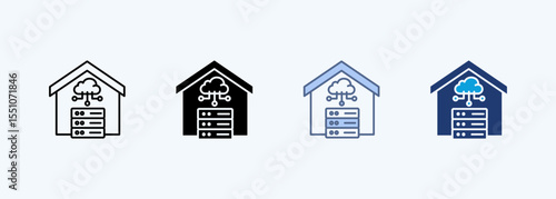 Data Warehouse Multiple Style Icon