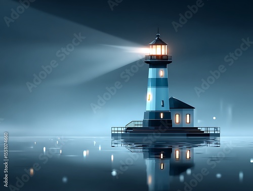 Lighthouse at night