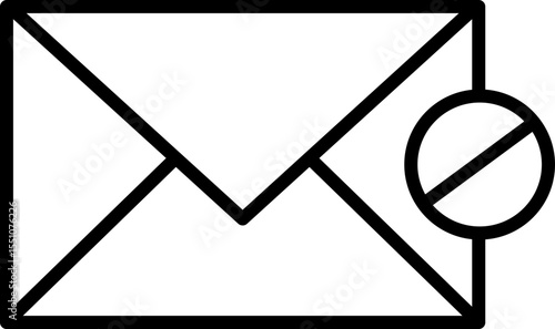 Spam Line Icon, Spam Icon – Unwanted Email, Junk Mail, Email Threat, Inbox Protection Symbol

