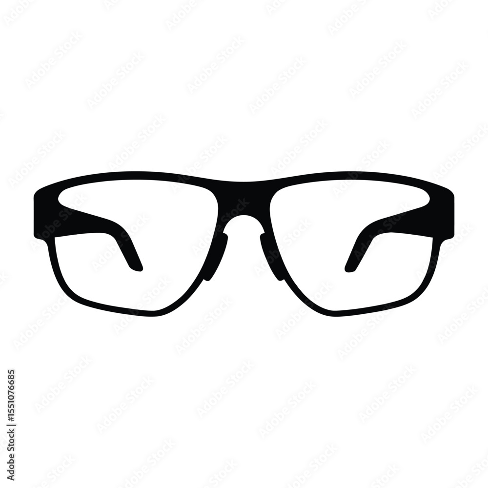 Fototapeta premium Futuristic Shield Lenses Silhouette, Vector, Illustration, Outline, icon, Logo, White Background.