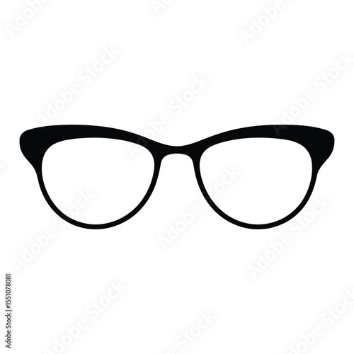 Rimless with Embroidered Details Silhouette, Vector, Illustration, Outline, icon, Logo, White Background.