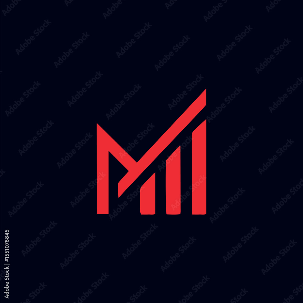 letter m text logo design vector letter m text logo design vector