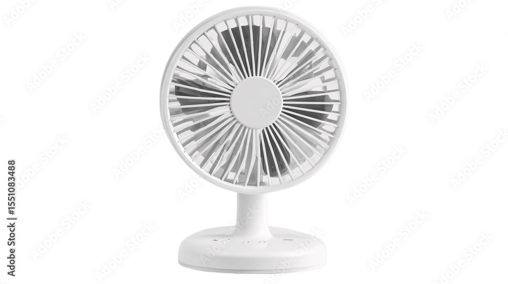 Obraz premium A functional USB-powered desk fan, white background --ar 16:9