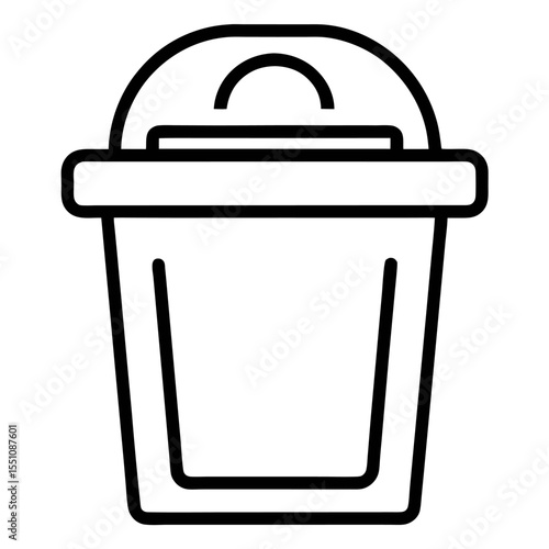 Compost bin outline icon on white background