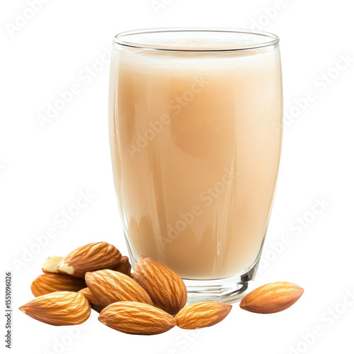 Almond Sour drink isolated on white or transparent background 