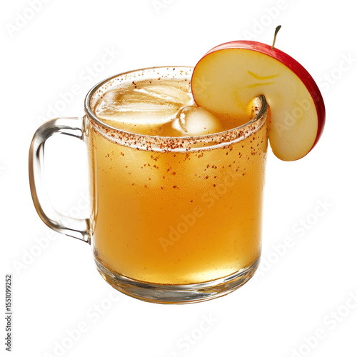 Apple Cider Mule drink isolated on white or transparent background