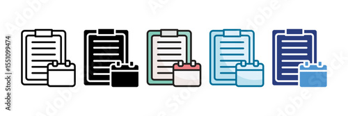 Project Timeline Icon Set Multiple Style Collection