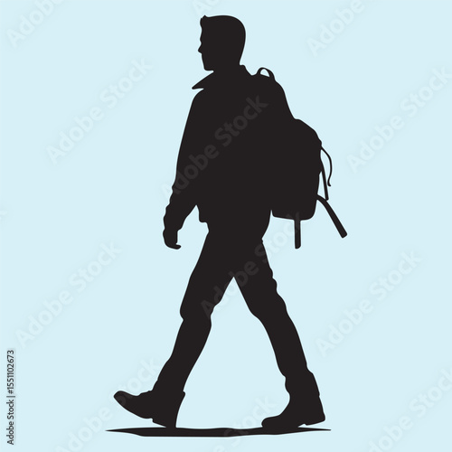 Man Walking Movement Silhouette