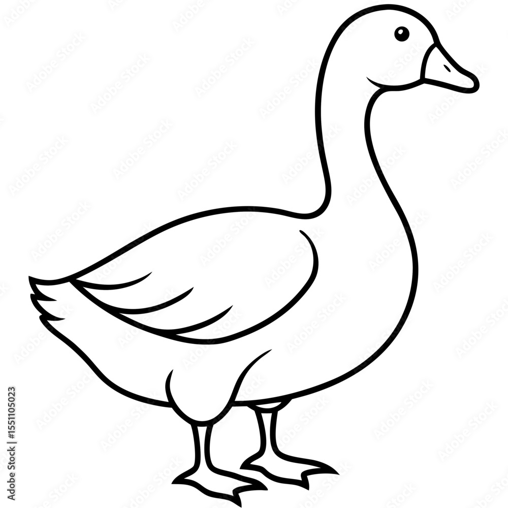 Snow Goose White Line Art Snow Goose White Line Art