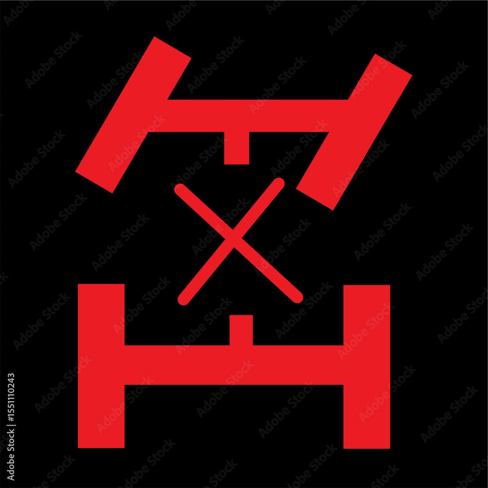 Fototapeta premium wheel drive lock warning light car indicator of 4wd lock mode is activated.eps
