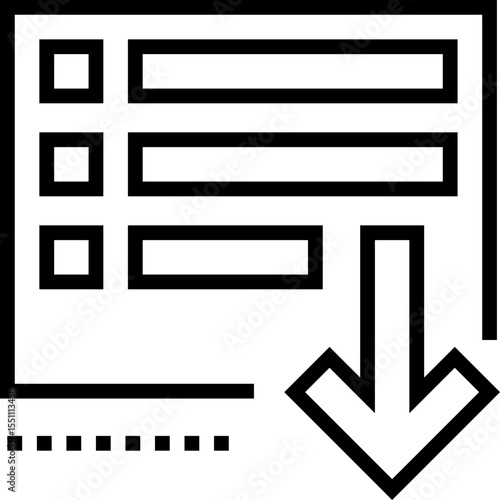 Form Download Icon - Survey Document Vector Symbol