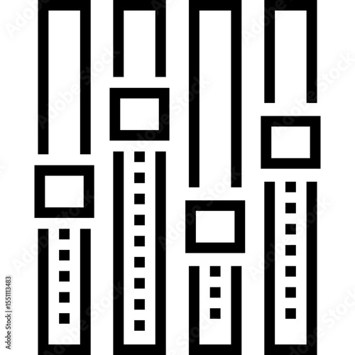 City Skyline Buildings Urban Icon Vector Illustration