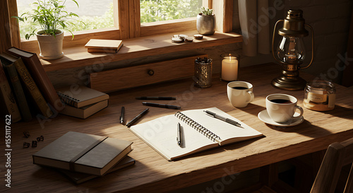 Cozy Writer's Desk Setup