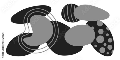 Abstract irregular shapes and figures vector design