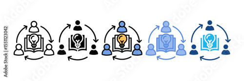 Knowledge Sharing Icon Element For Design