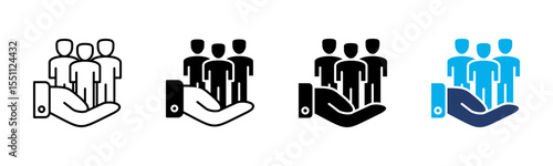 Participation icon sheet multiple style collection