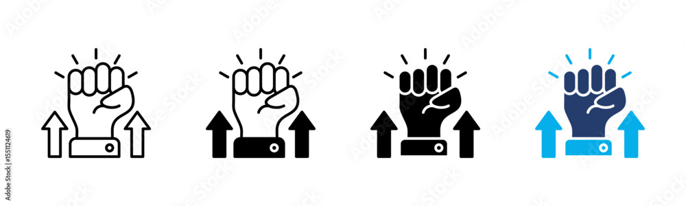 Obraz premium Motivation icon sheet multiple style collection