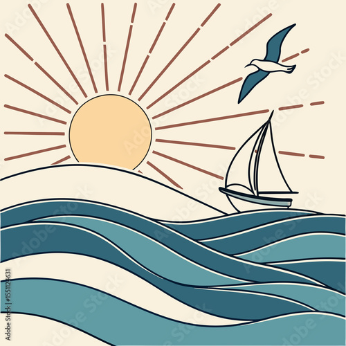 sailing boat on the sea