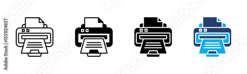 Print icon sheet multiple style collection