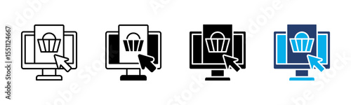 Webshop icon sheet multiple style collection