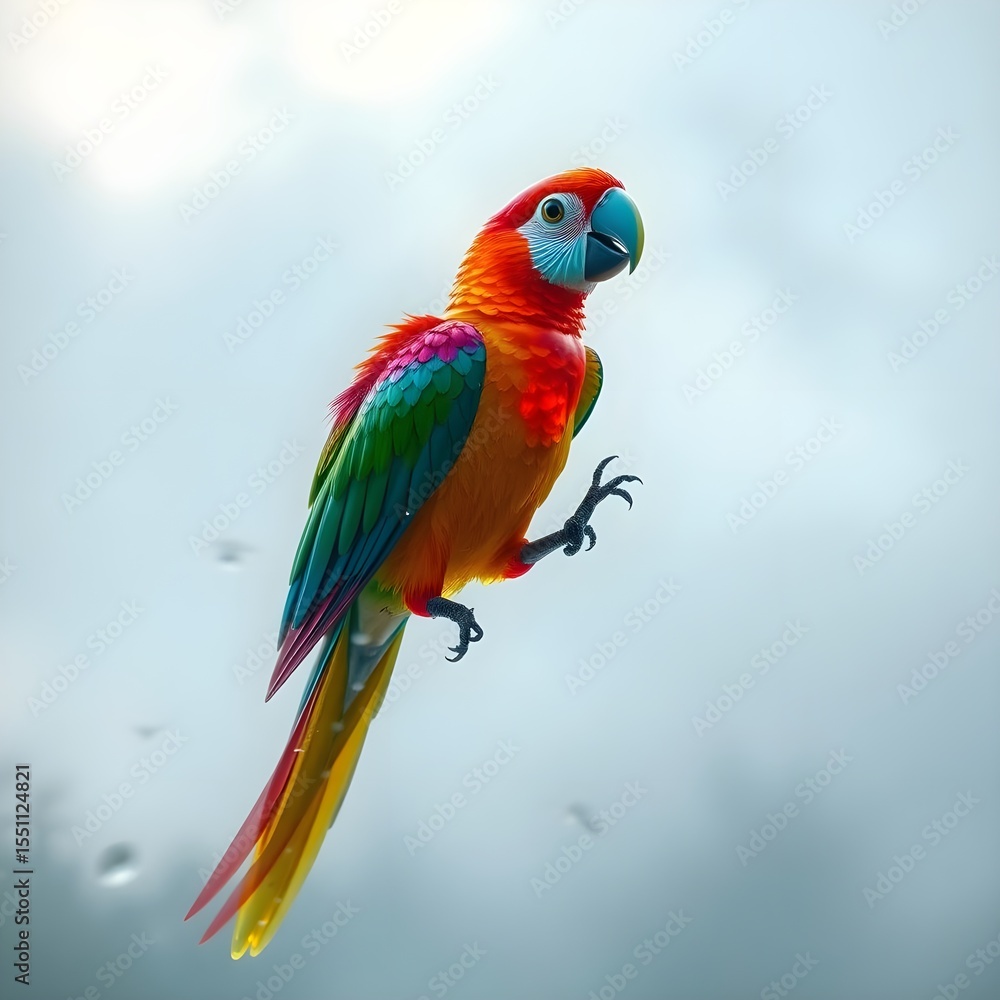 Obraz premium multi color macaw