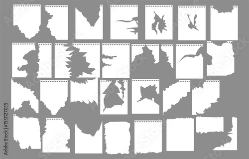 Ripped Paper Elements Set – Flat Torn Edge Collection for Design Projects