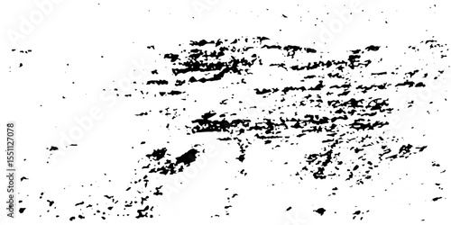 Distress urban overlay spotted concrete grain surface grainy noise rust wall grunge black splatter and white background. damaged chalk crack rough ink wall texture.	