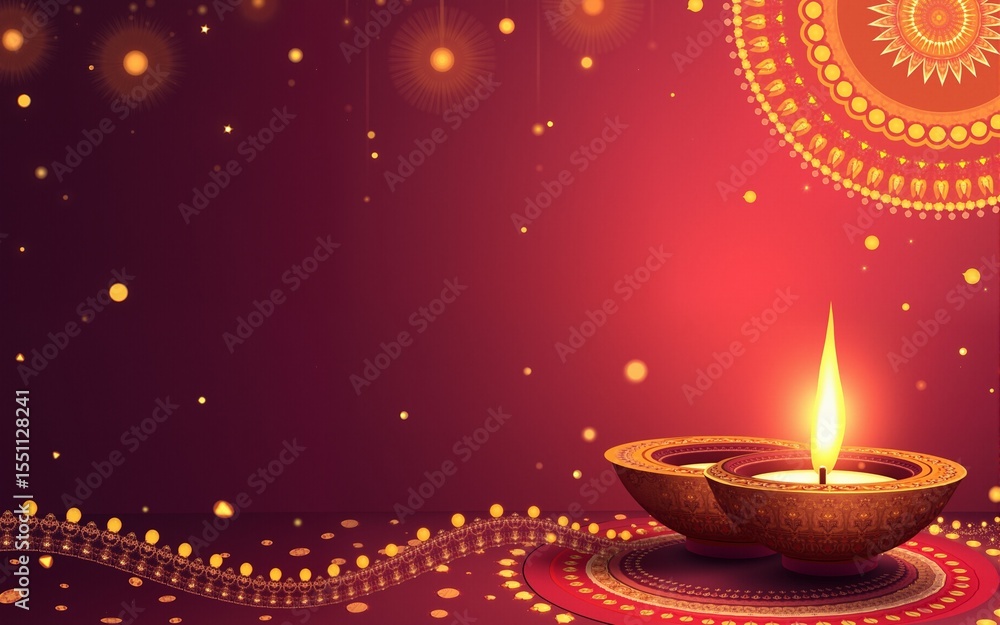 Diwali, Deepavali or Dipavali the festival of lights india with gold diya patterned and crystals on paper color Background. High quality Diwali, Deepavali or Dipavali the festival of lights india with gold diya patterned and crystals on paper color Background. High quality