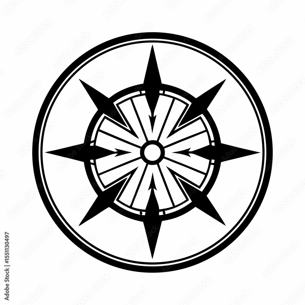 compass vector silhouette compass vector silhouette