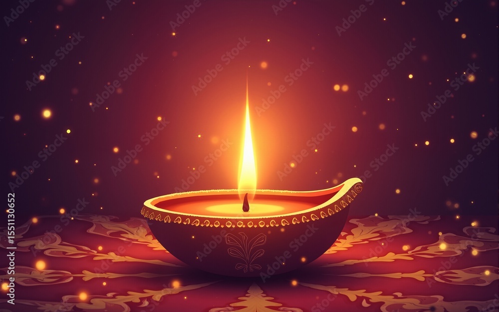 Happy Diwali religious Indian festival banner design with lamp. High quality Happy Diwali religious Indian festival banner design with lamp. High quality