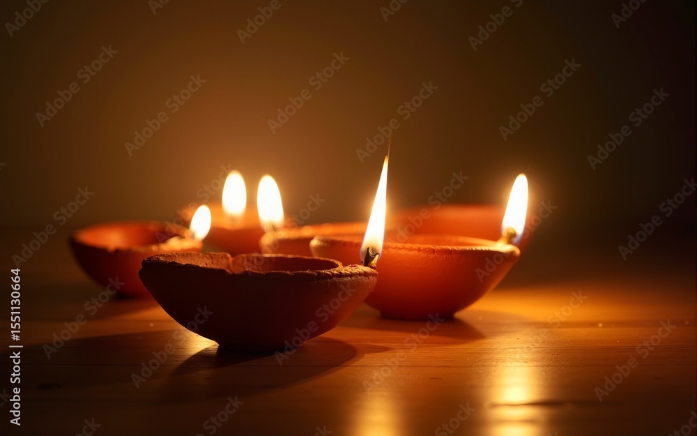 Diwali Celebration with Candles and Lights. High quality Diwali Celebration with Candles and Lights. High quality