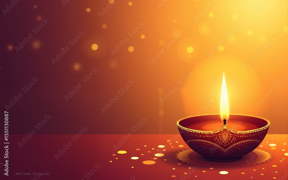 Happy Diwali Hindu gradient banner with golden traditional ornament. High quality Happy Diwali Hindu gradient banner with golden traditional ornament. High quality