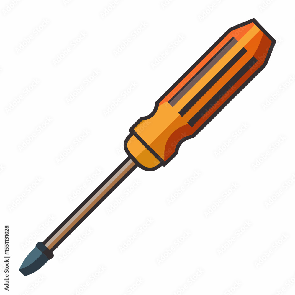 Fototapeta premium screwdriver on white background
