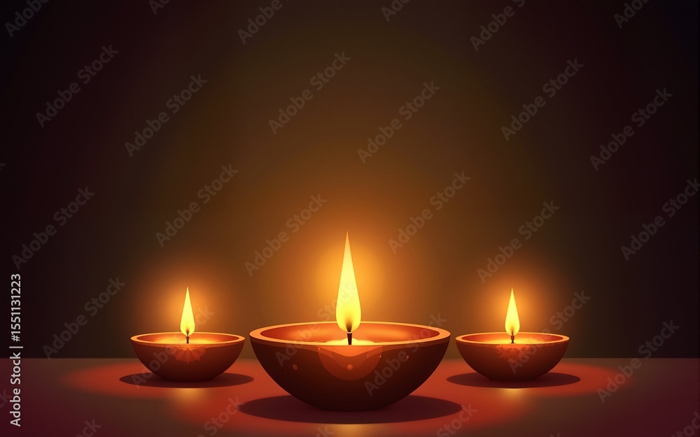 illustation of Diwali festival of lights tradition Diya oil lamps against dark background. High quality illustation of Diwali festival of lights tradition Diya oil lamps against dark background. High quality