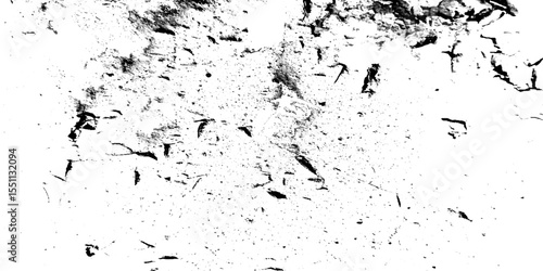 Scratch Distress urban overlay spotted concrete grain surface grainy noise rust wall grunge black splatter and white background. damaged chalk crack rough ink wall texture.	