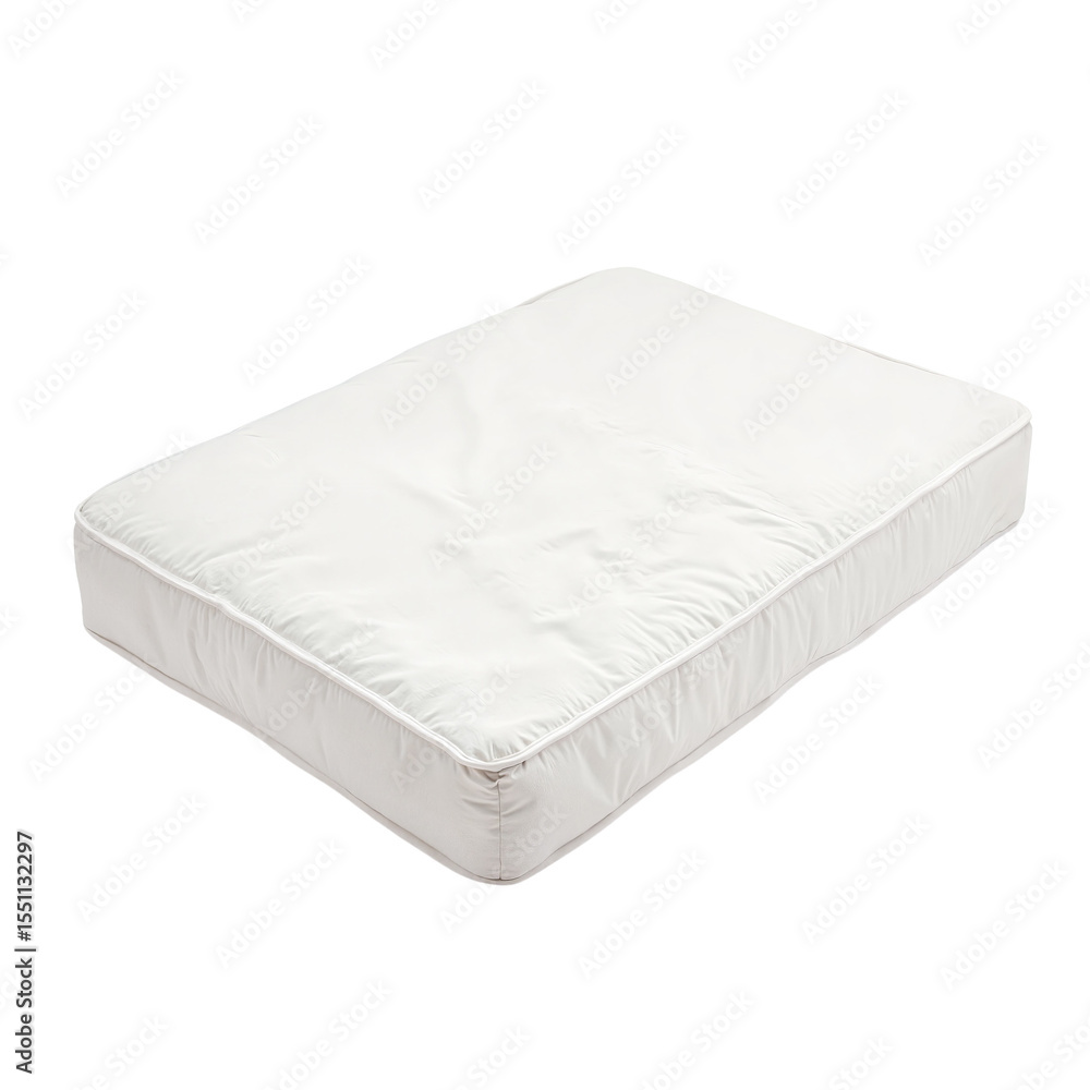 White mattress on transparent background for home and bedroom use, isolate on transparent background White mattress on transparent background for home and bedroom use, isolate on transparent background