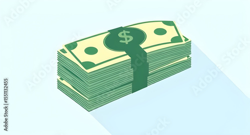 Dollar cash, Dollar bills, Money icon, Stack of cash, Cash bundle, Green dollar bills, Currency icon, Cash vector, Paper money, Dollar sign, Money stack, Cash illustration, Cash payment, Money symbol,