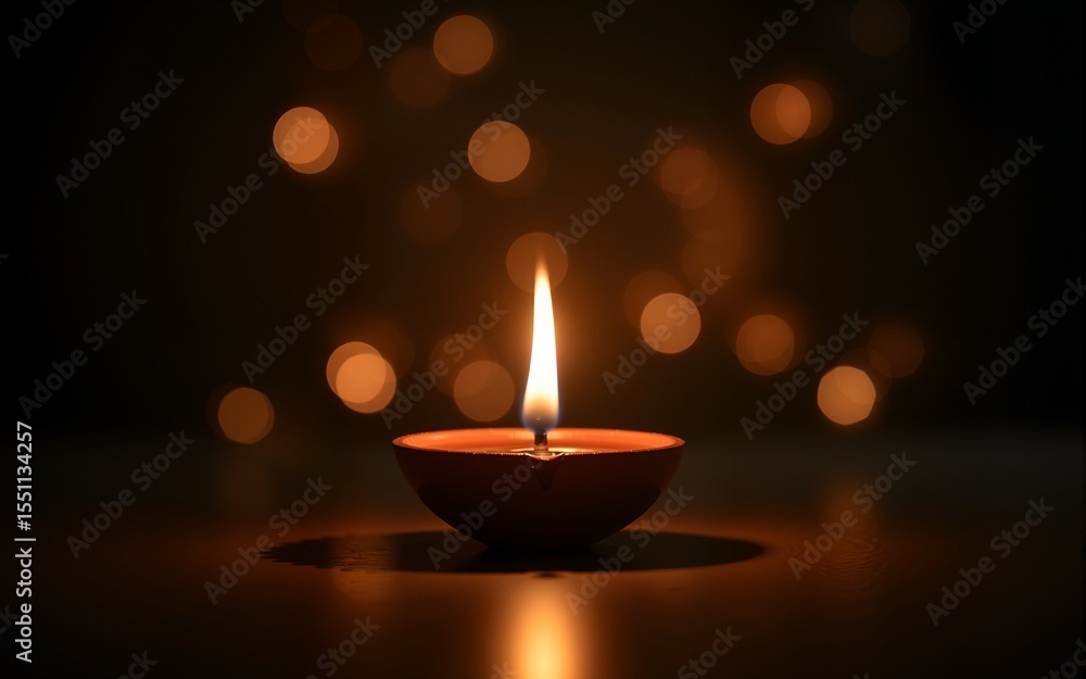 Diwali Diya oil lamp lit during diwali festival in India with bokeh lights isolated in black background. Stock photo for diwali, temple, religious. High quality Diwali Diya oil lamp lit during diwali festival in India with bokeh lights isolated in black background. Stock photo for diwali, temple, religious. High quality