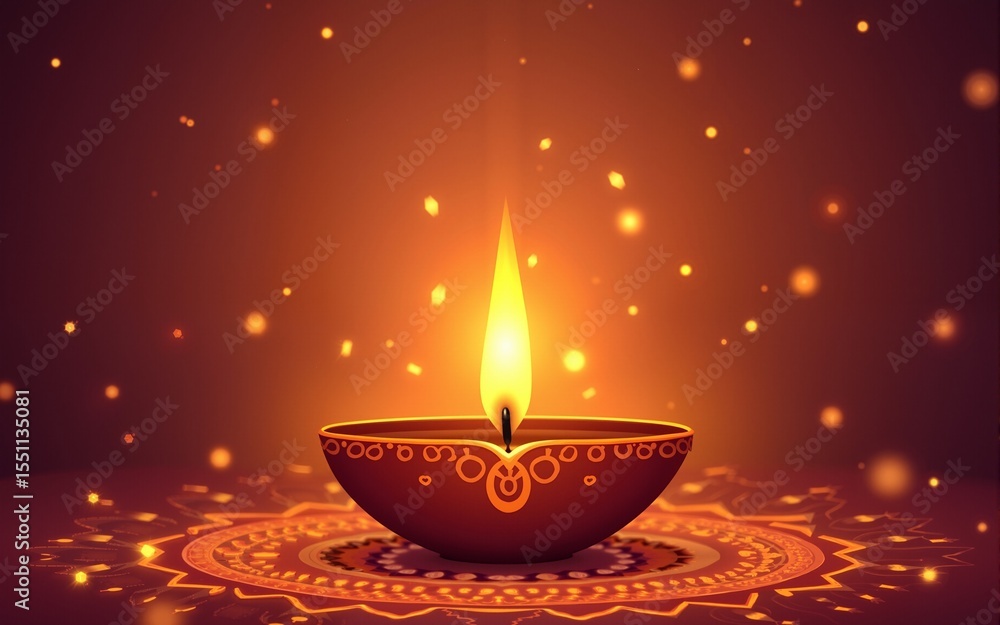 illustration of burning diya on Happy Diwali Holiday background for light festival of India. High quality illustration of burning diya on Happy Diwali Holiday background for light festival of India. High quality