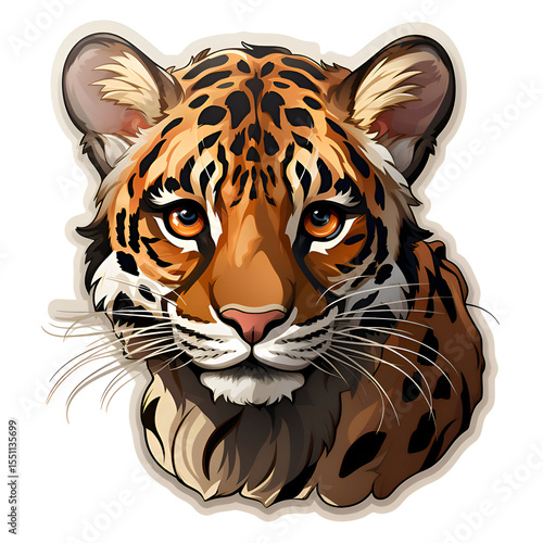 Majestic Ocelot. A Close up Portrait of a Wild Cat