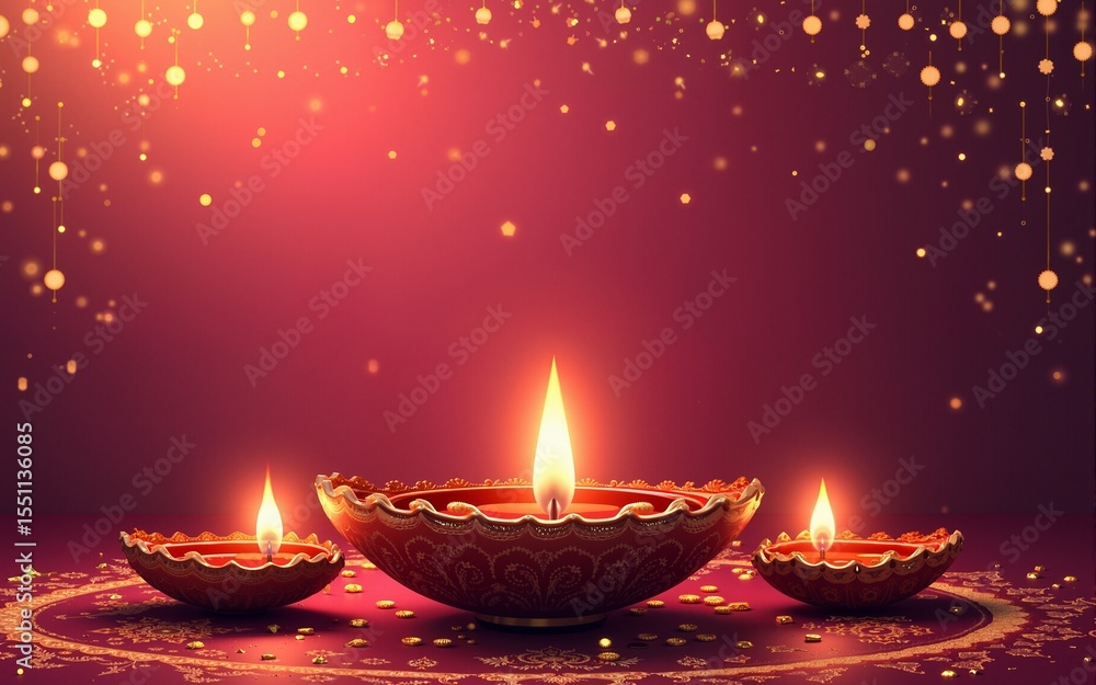 Diwali, Deepavali or Dipavali the festival of lights india with gold diya patterned and crystals on paper color Background. High quality Diwali, Deepavali or Dipavali the festival of lights india with gold diya patterned and crystals on paper color Background. High quality